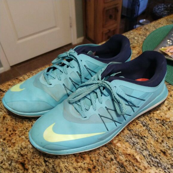 Nike Lunar Control Vapor 2 Men's Size 10 Blue Spikeless Golf Shoes 849971-400 - Picture 1 of 12